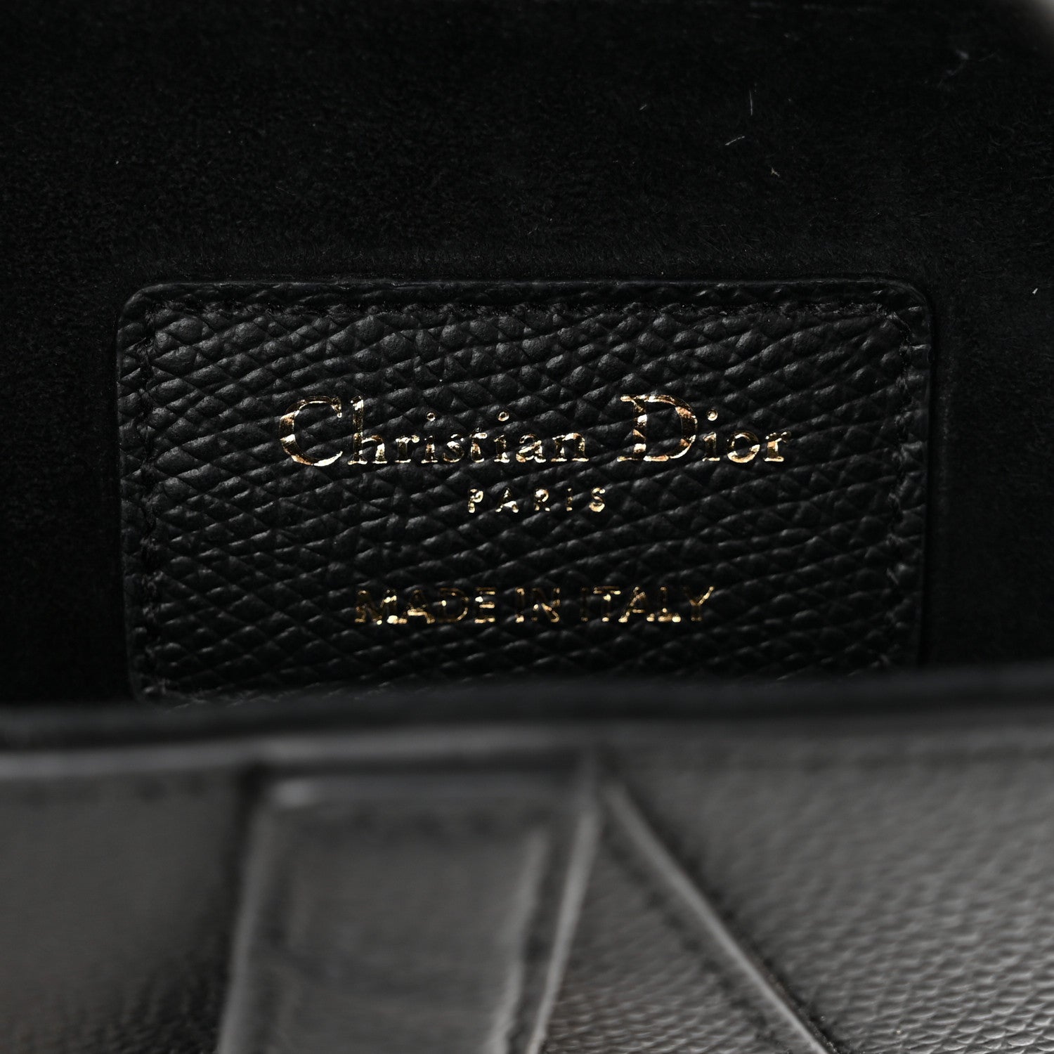 Christian Dior Grained Calfskin Mini Saddle Bag Black 6 of 10