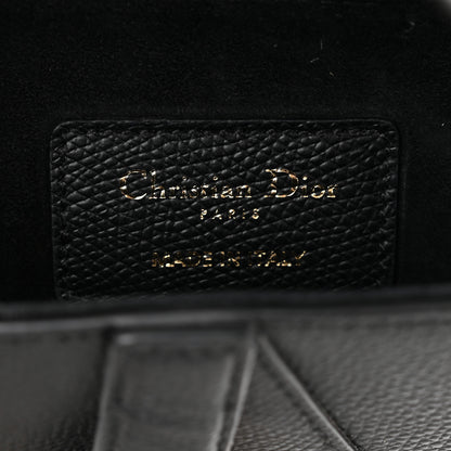 Christian Dior Grained Calfskin Mini Saddle Bag Black 6 of 10