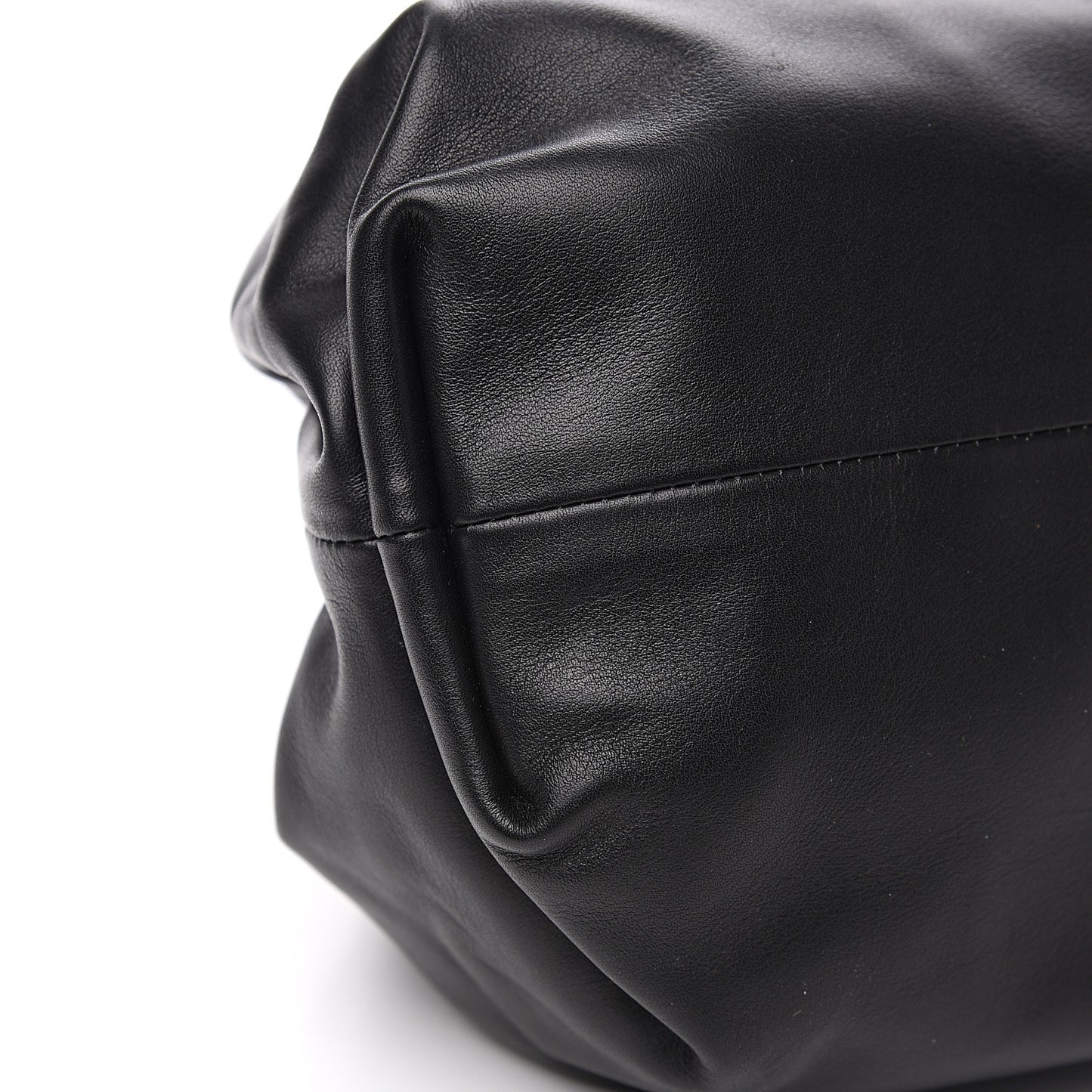Smooth Butter Calf The Pouch Oversized Clutch Black