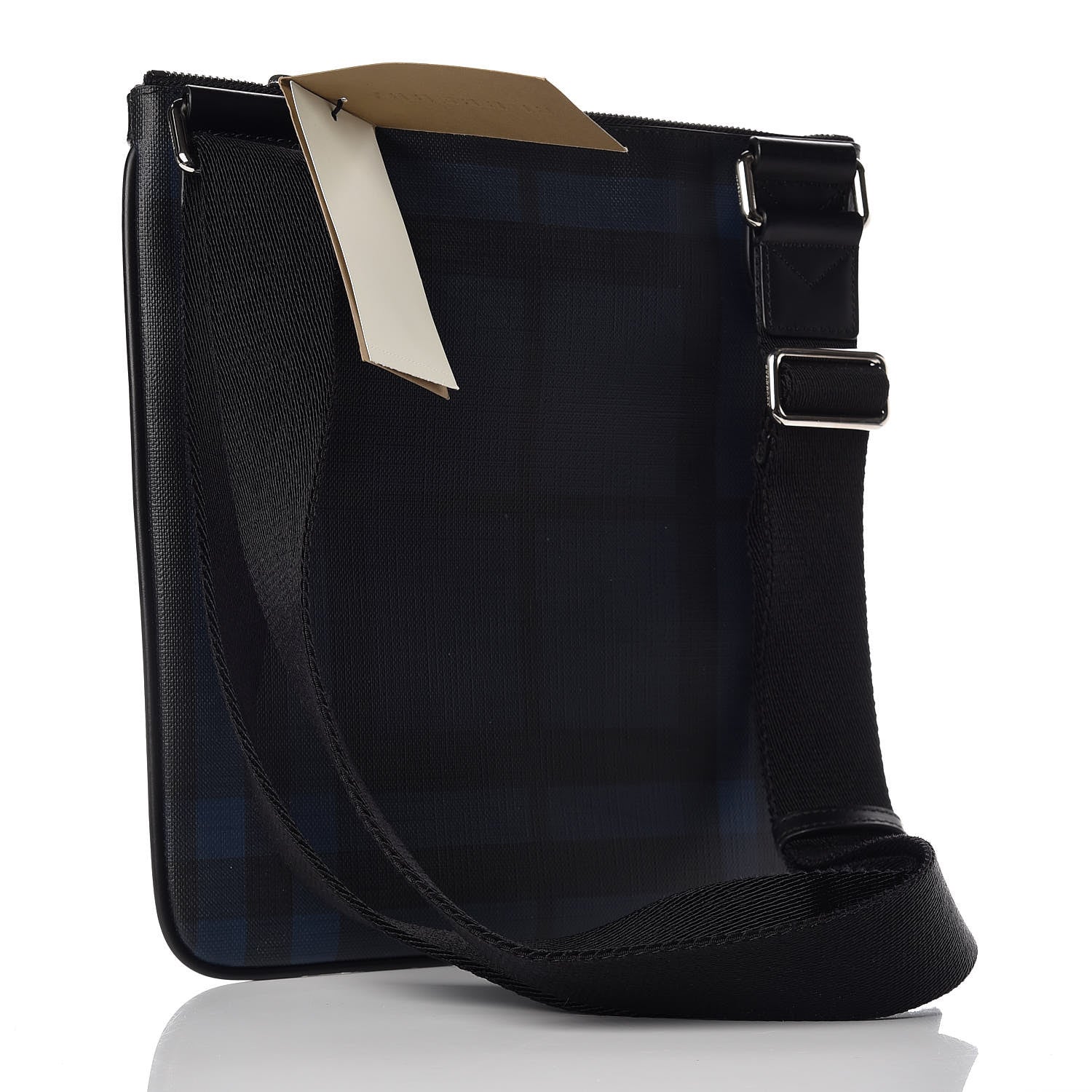 Burberry London Check Beckley Crossbody Messenger Bag Blue Black 3 of 9