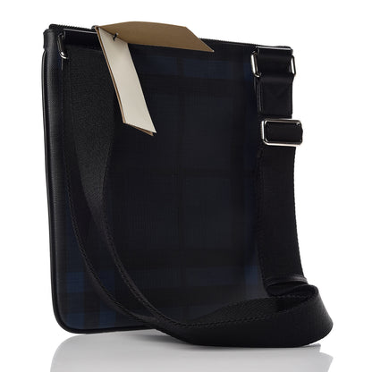 Burberry London Check Beckley Crossbody Messenger Bag Blue Black 3 of 9