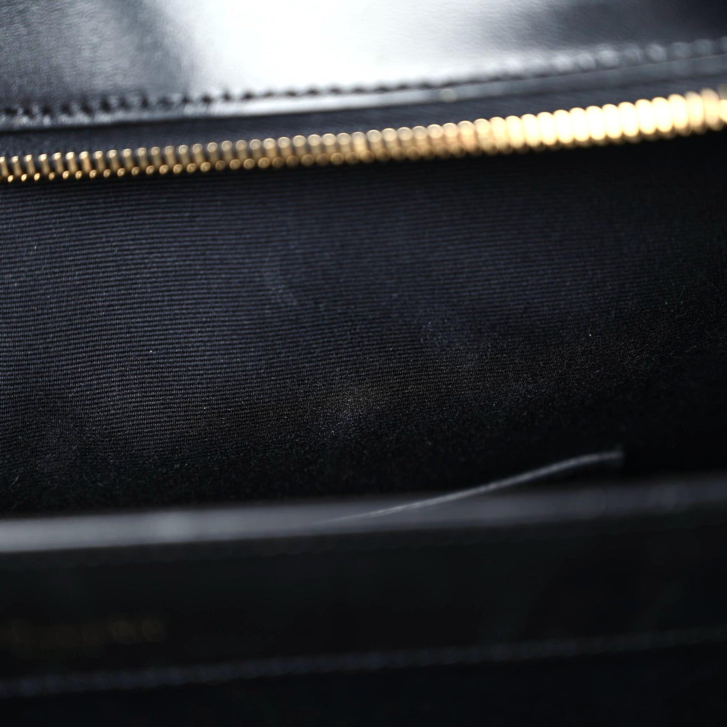 Shiny Calfskin Large Uptown Tote Black