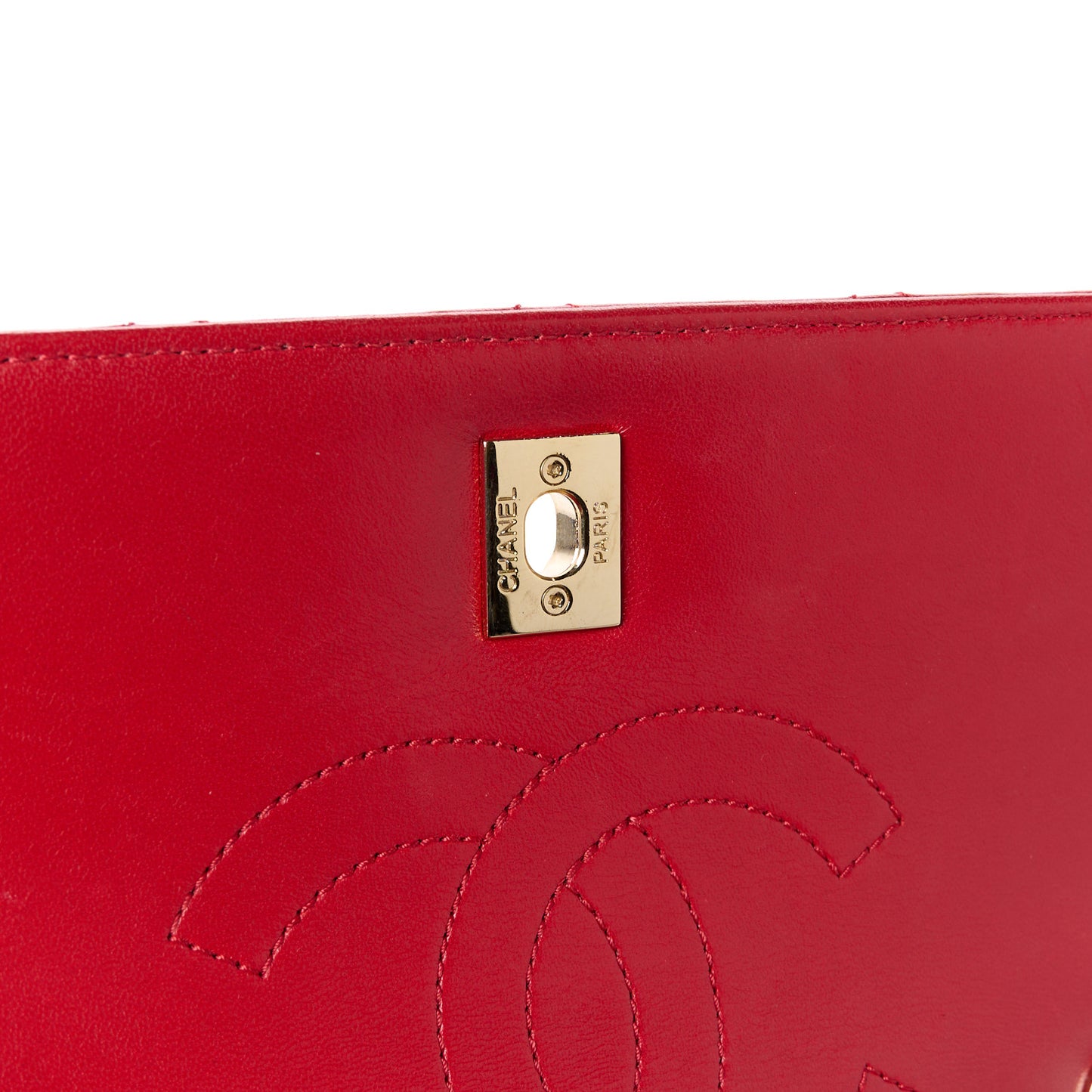 Lambskin Quilted Small Trendy CC Flap Dual Handle Bag Red