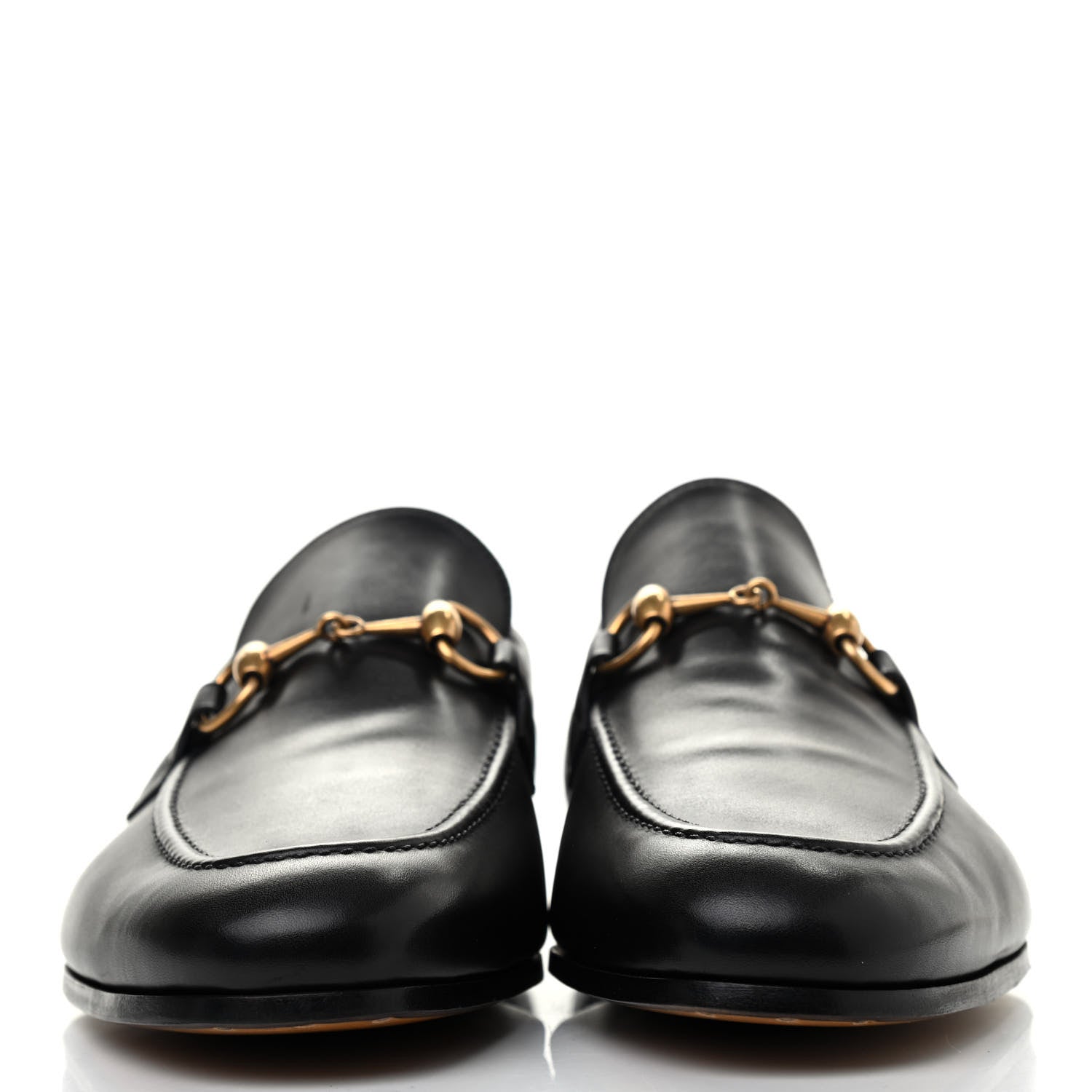 Gucci Calfskin Horsebit Mens Jordaan Loafers 7 Black 2 of 4