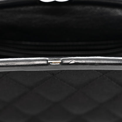 Chanel Satin Quilted Timeless Clutch Black 10 of 13