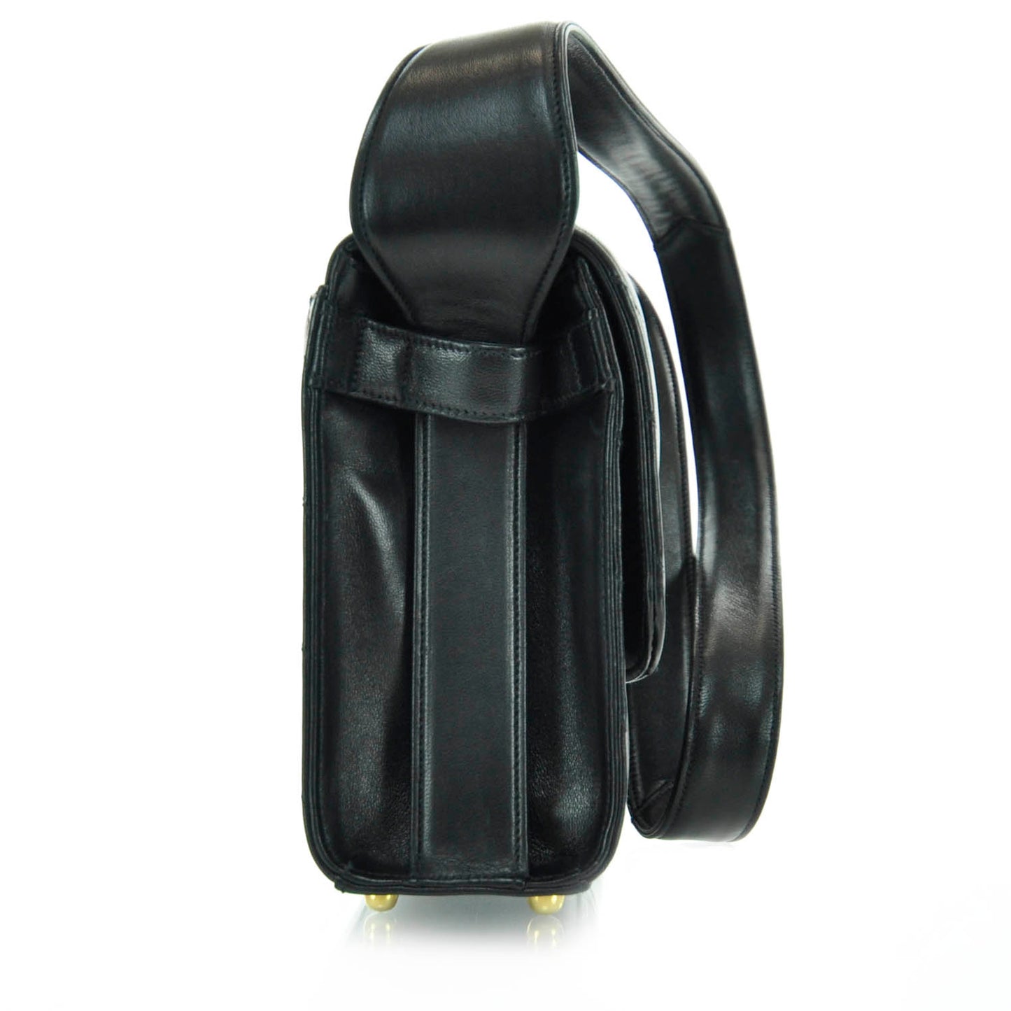 Lambskin Chevron Flap Bag Black