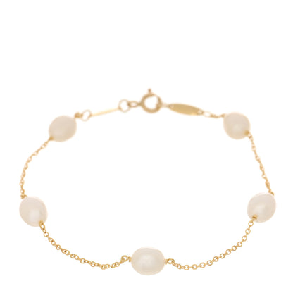 Tiffany 18K Yellow Gold Pearl 6-6.5mm Elsa Peretti Pearls By The Yard Bracelet 1 of 4