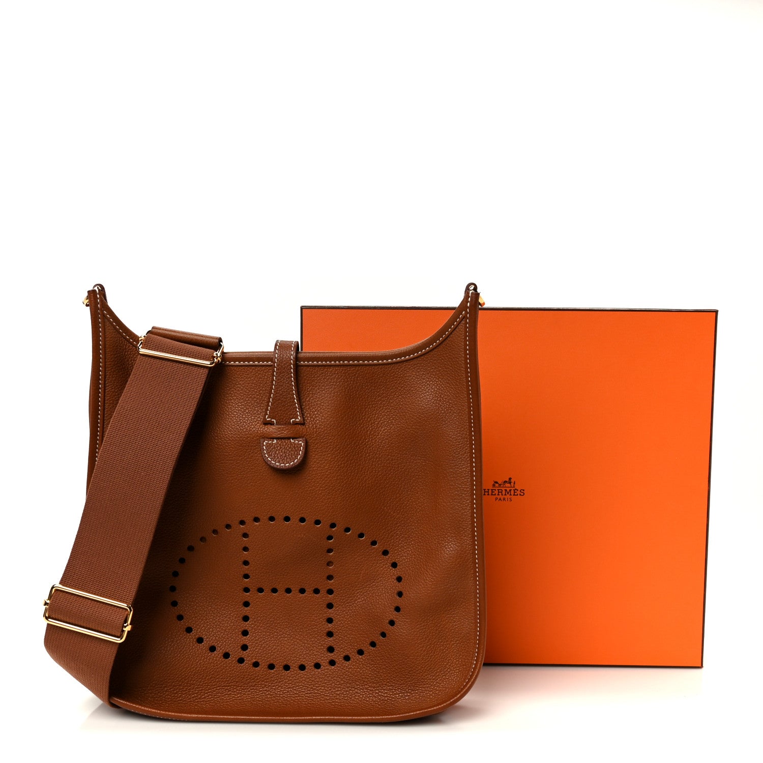 Hermes Taurillon Clemence EVELYNE III PM Gold 13 of 13