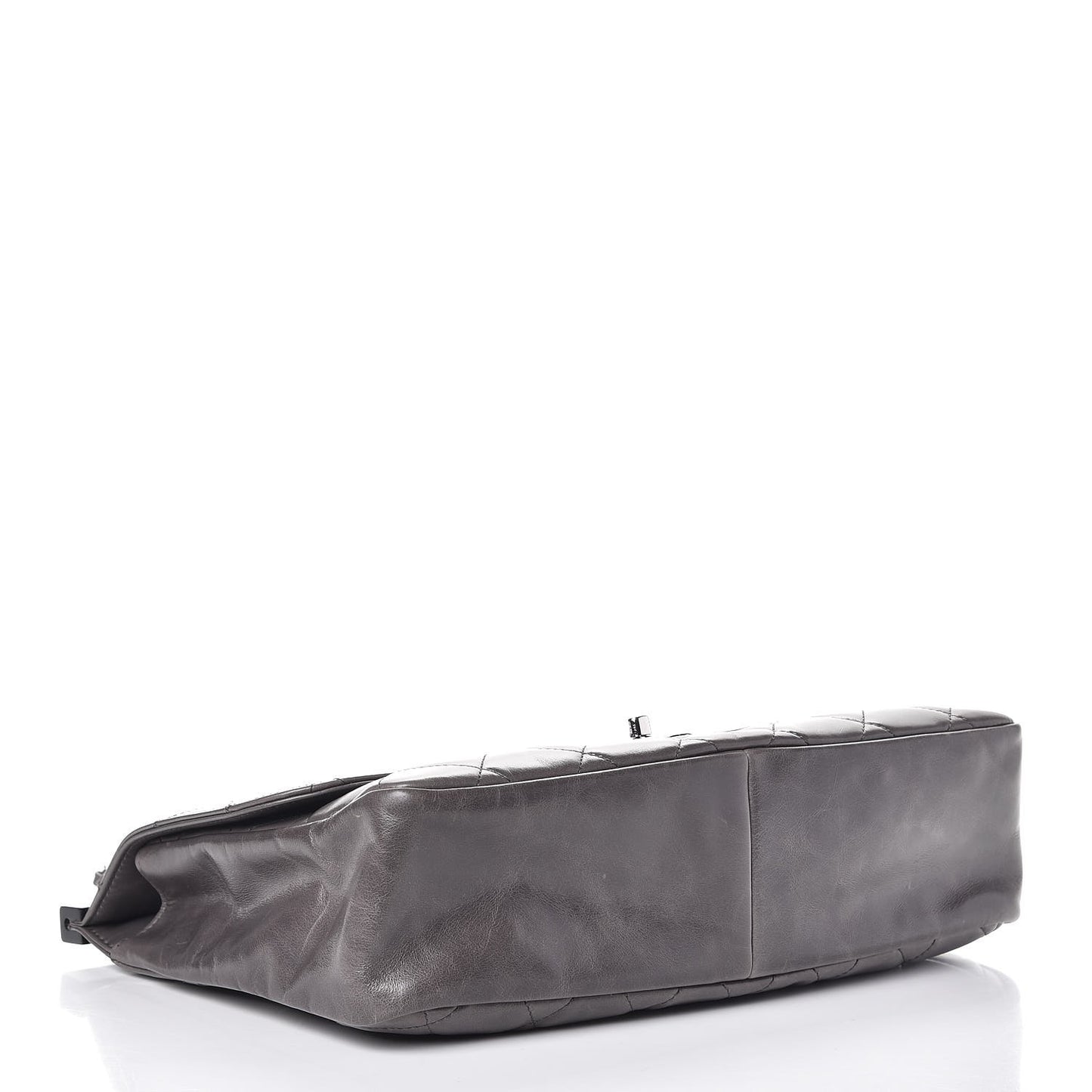 Glazed Calfskin Quilted Small CC Delivery Tote Grey