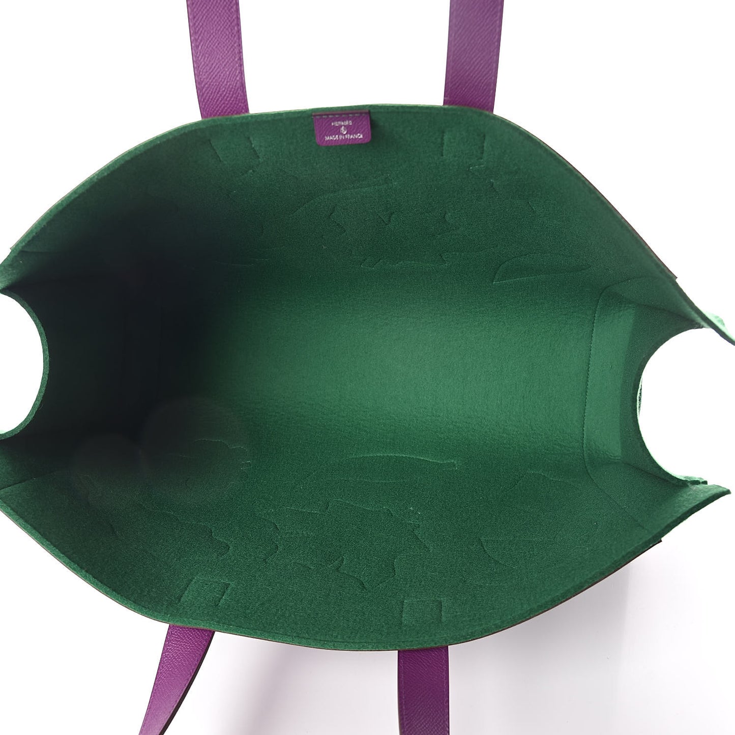 Epsom Felt Leaf Bag Purple Green