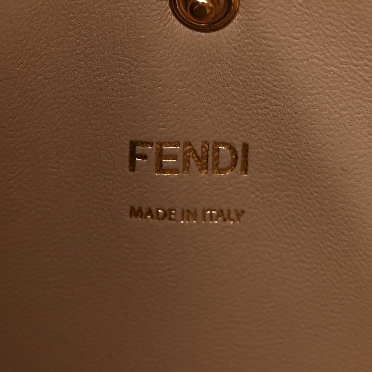 Fendi Vitello Seta Glazed Fabric FF 1974 Medium Peekaboo X-Lite Black Mogano Panna 6 of 10