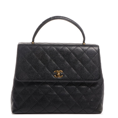Chanel Caviar Quilted Jumbo Kelly Flap Black 1 of 8
