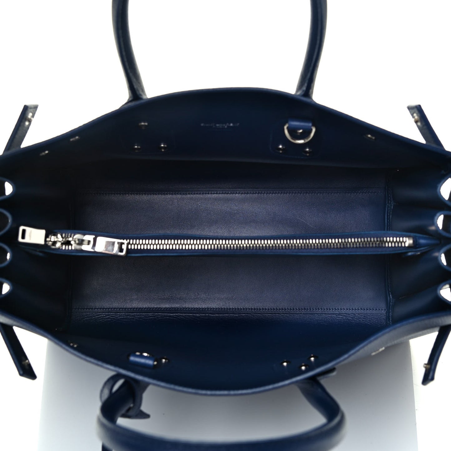 Grained Calfskin Small Sac De Jour Navy