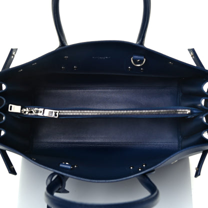 Saint Laurent Grained Calfskin Small Sac De Jour Navy 4 of 4