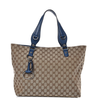 Gucci Monogram Medium Icon Bit Tote Blue 1 of 9