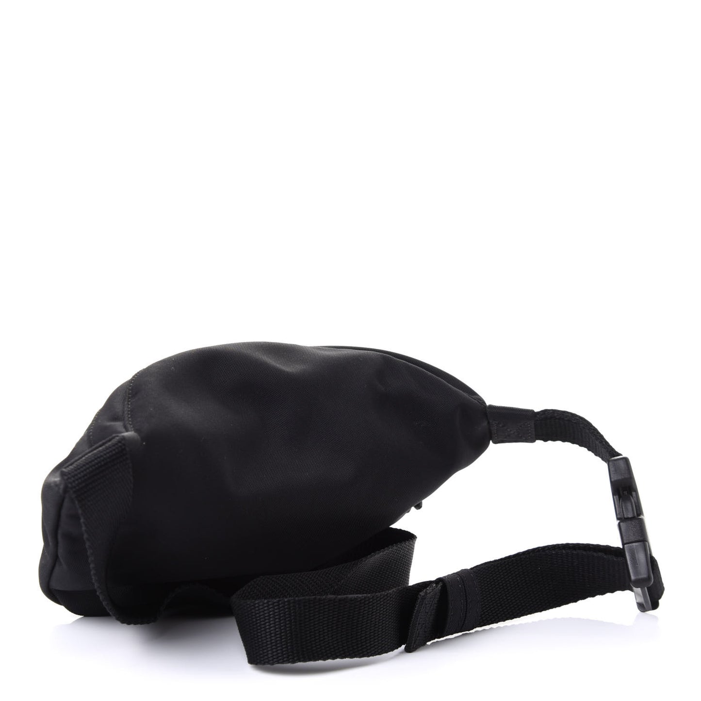 Sport Nylon Logo Embroidered Wheel Belt Bag Black White