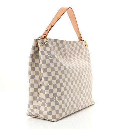 Louis Vuitton Damier Azur Graceful MM Rose Ballerine 3 of 9