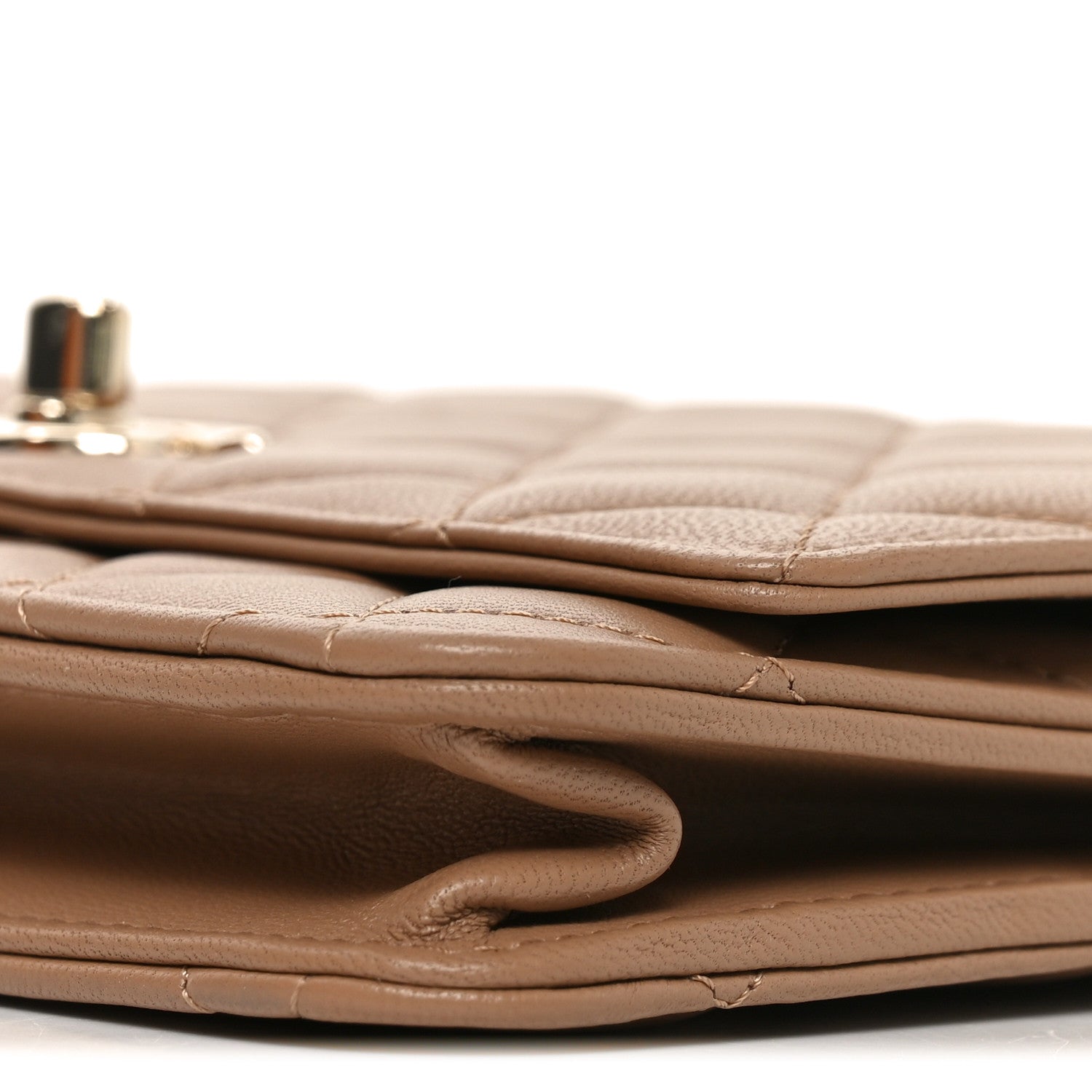 Chanel Lambskin Quilted Trendy CC Wallet On Chain WOC Beige 11 of 12