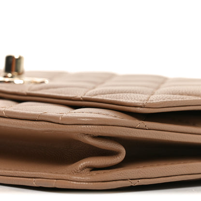 Chanel Lambskin Quilted Trendy CC Wallet On Chain WOC Beige 11 of 12