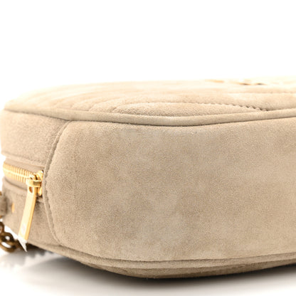 Saint Laurent Suede Matelasse Monogram Mini Lou Camera Bag Matte Gold 9 of 11