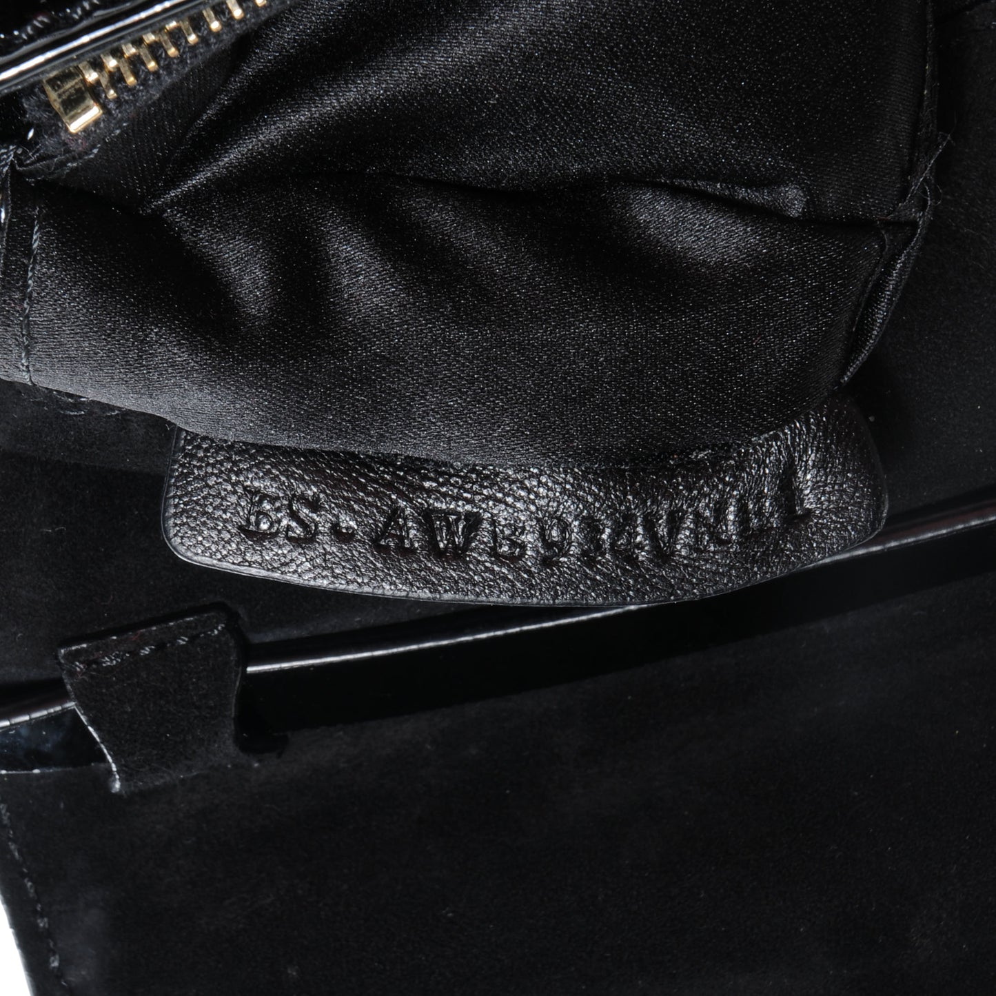 Patent Mini Rockstud Crossbody Bag Black