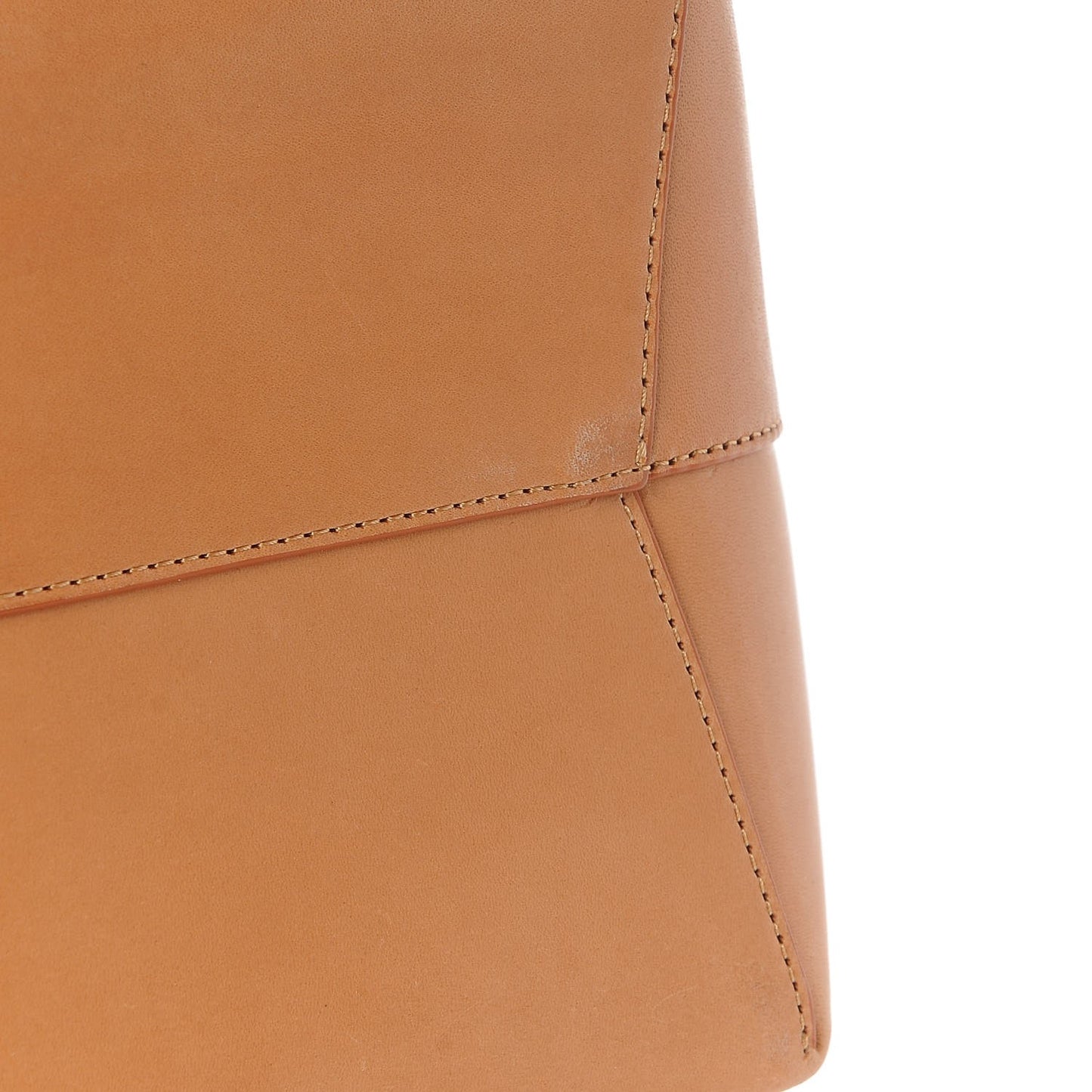 Vegetable Tanned Calfskin Small Shopping Bag Camello Rosa
