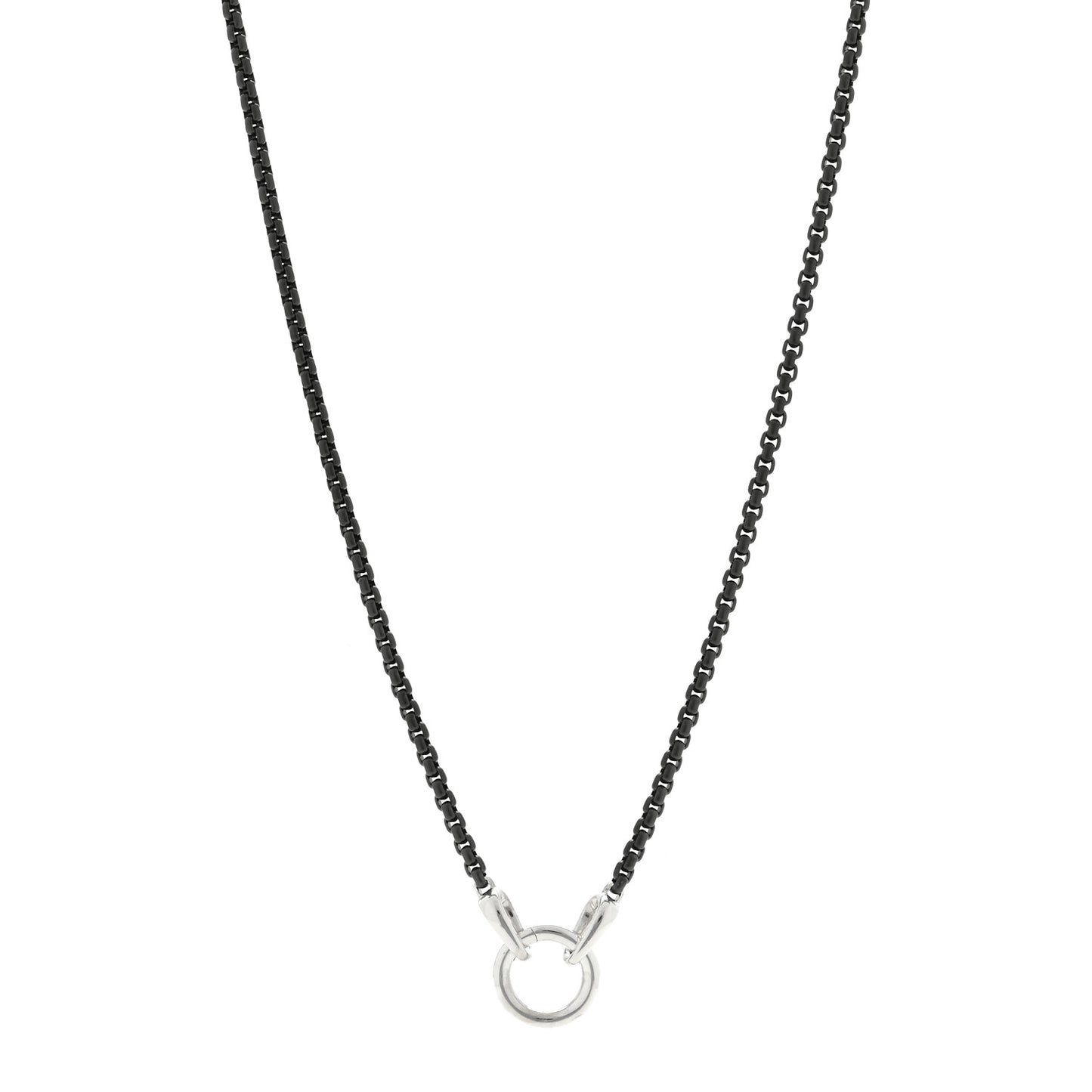 Sterling Silver Stainless Steel 2.7mm Smooth Amulet Box Chain Necklace