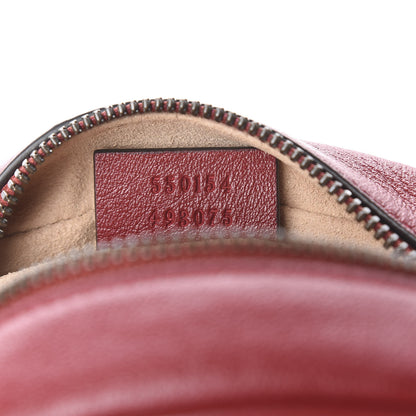 Gucci Glazed Calfskin Matelasse Heart Mini GG Marmont Round Shoulder Bag Romantic Cerise 6 of 9
