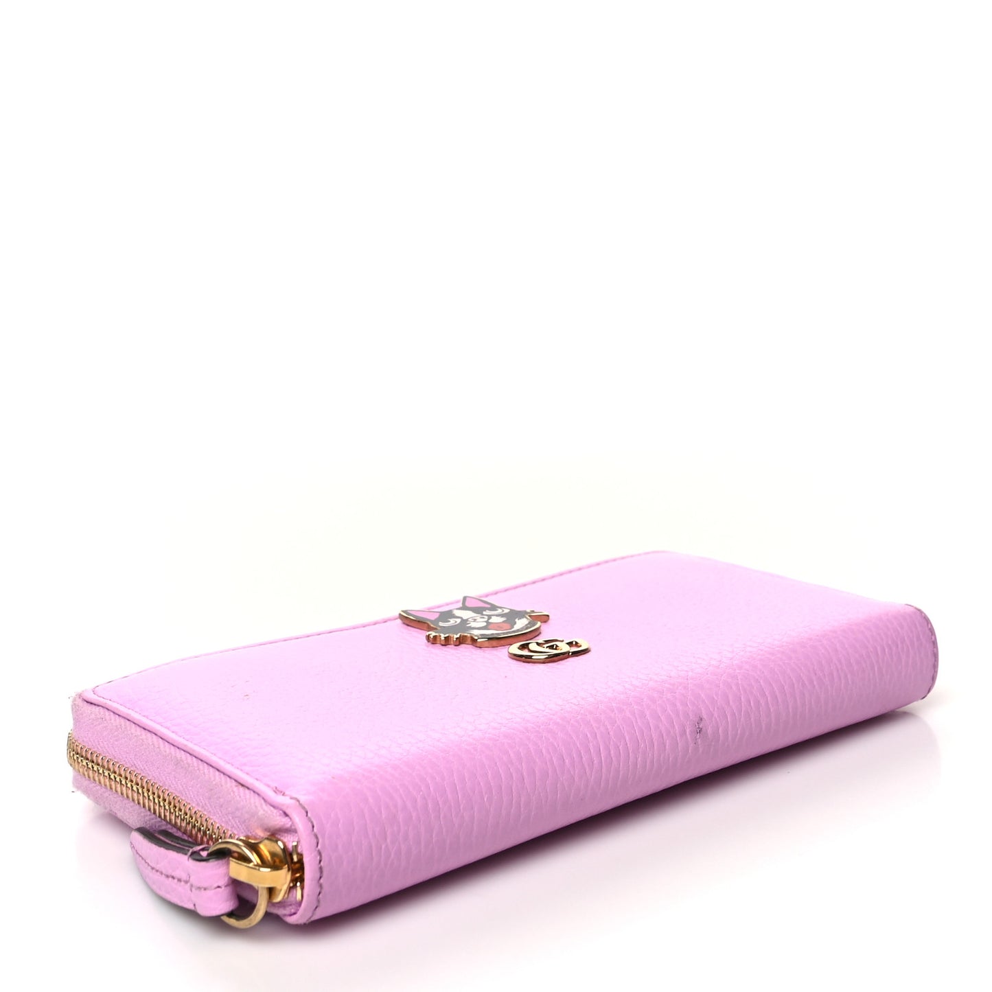 Dollar Calfskin GG Marmont Bosco Zip Around Wallet Malva