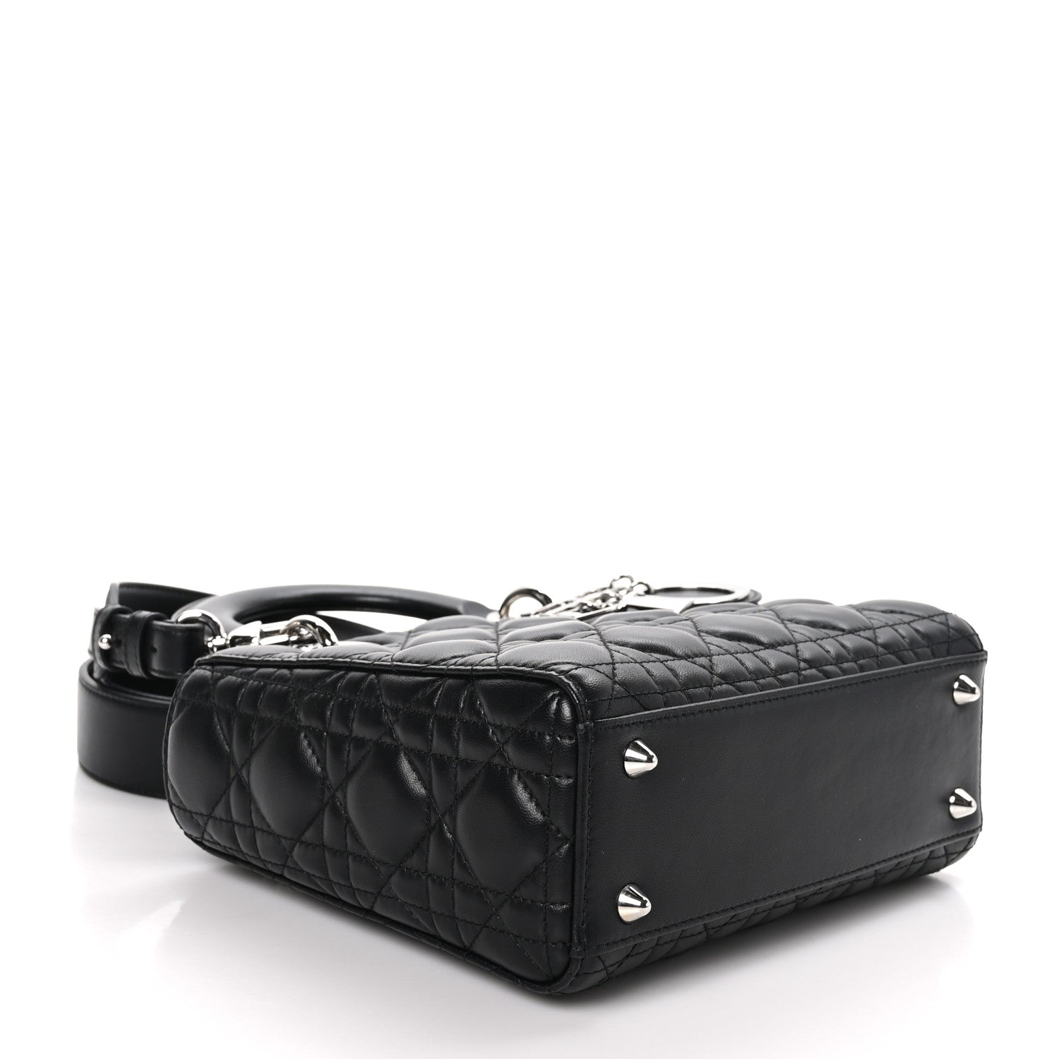 Christian Dior Lambskin Cannage Small Lucky Badges My Lady Dior Black 4 of 11