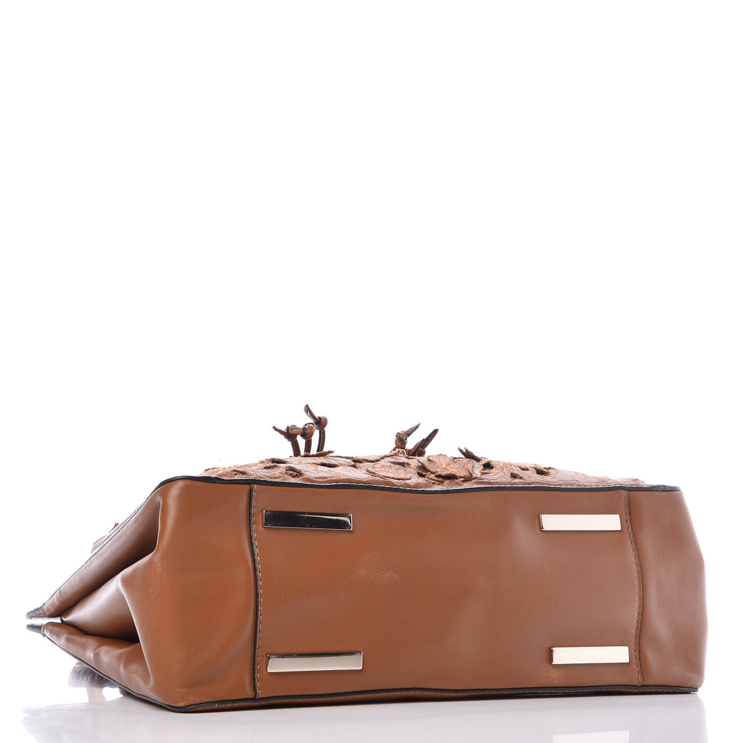 Valentino Garavani Vitello Lace Demetra Satchel Cognac 4 of 18