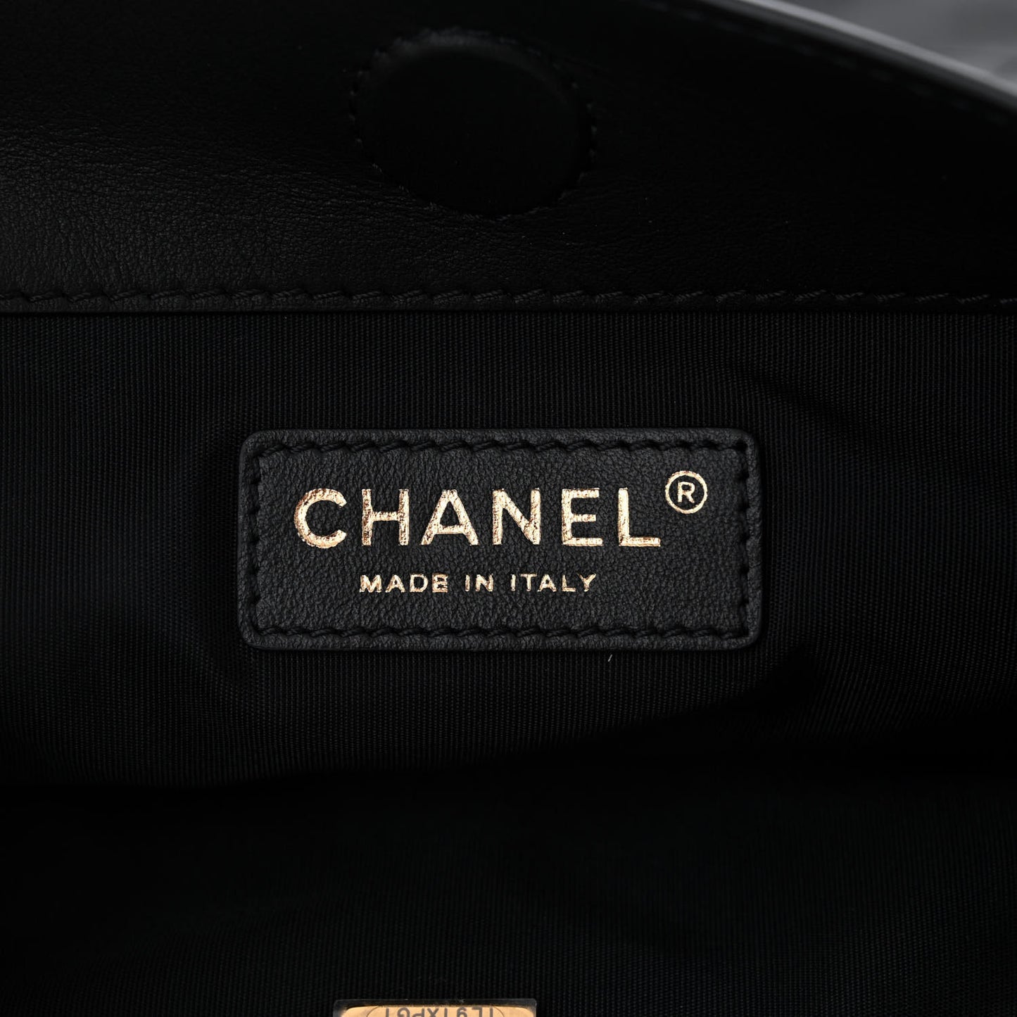 Calfskin Quilted Chain Flat Tote Black