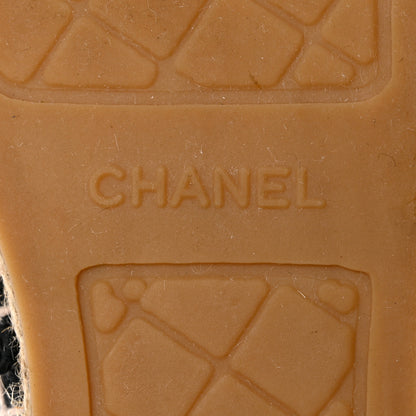 Chanel Denim Toile CC Espadrilles 40 Black 8 of 11