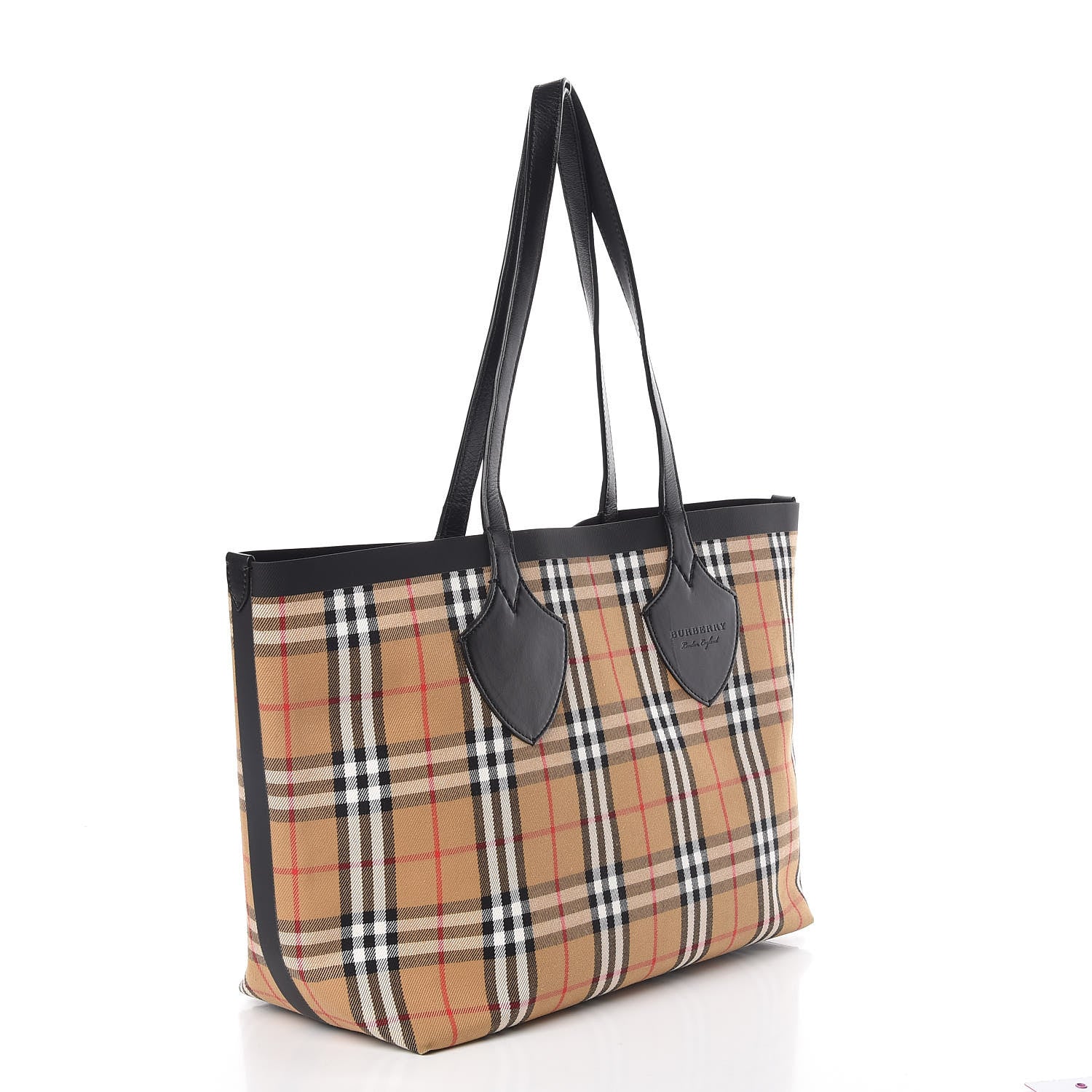 Burberry Vintage Check Medium The Giant Reversible Tote Antique Yellow Bright Red 5 of 16