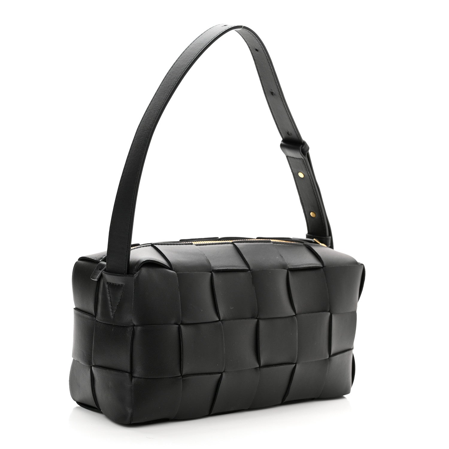Bottega Veneta Lambskin Maxi Intrecciato Brick Cassette Bag Black 3 of 10