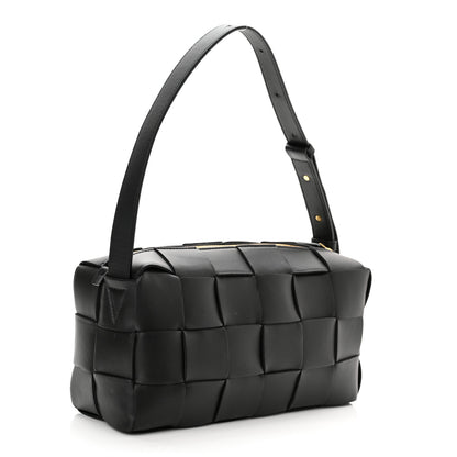 Bottega Veneta Lambskin Maxi Intrecciato Brick Cassette Bag Black 3 of 10