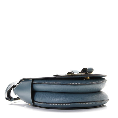 Chloe Grained Calfskin Small Darryl Saddle Crossbody Bag Mirage Blue 3 of 10