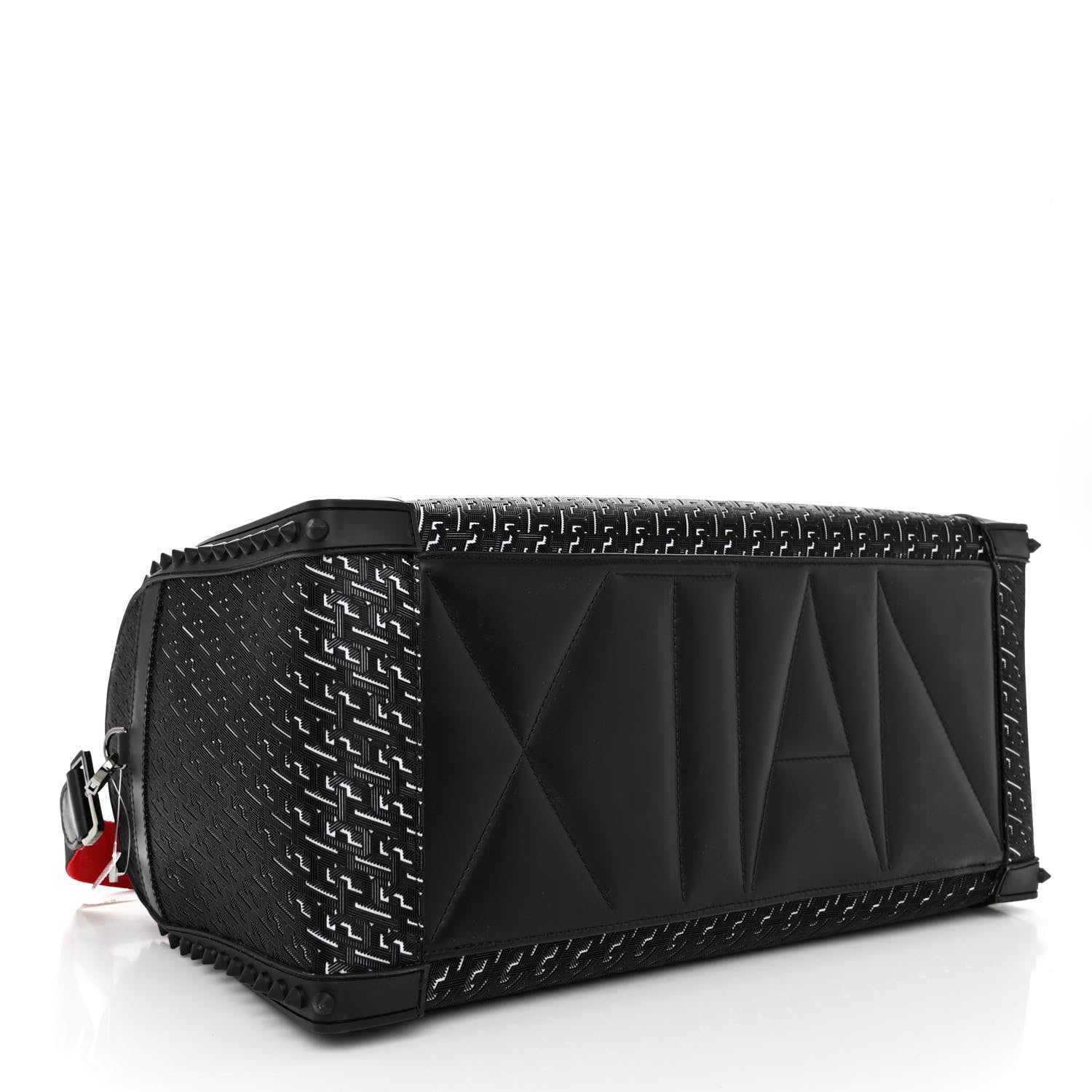 Christian Louboutin Studded Techno CL Sneakender Duffle White Black 4 of 9