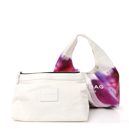 Marc Jacobs Crinkled Calfskin Future Floral Medium The Sack Bag White Multicolor 2 of 11