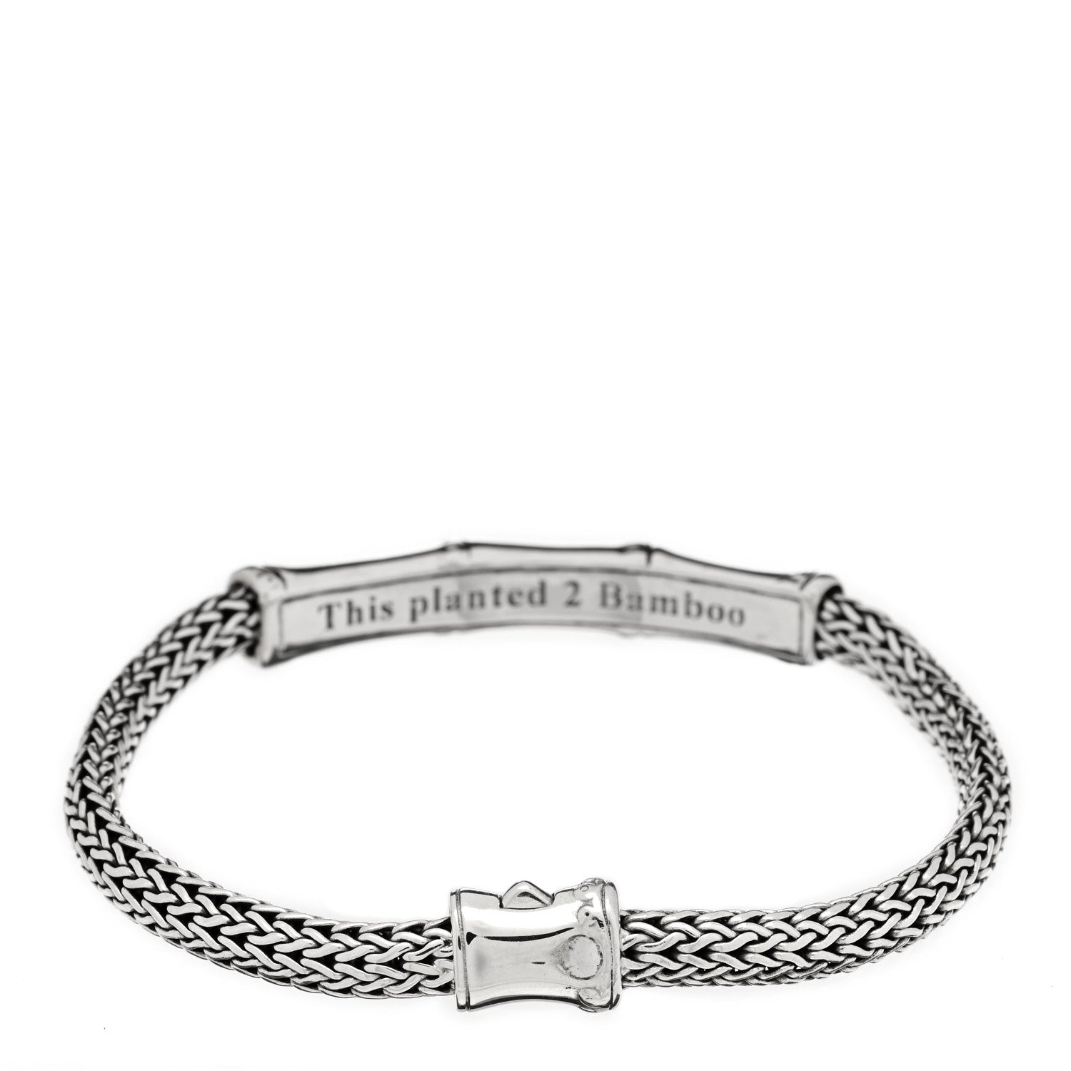John Hardy Sterling Silver 4mm Classic Chain Bamboo Station Bracelet 2 of 4