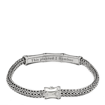 John Hardy Sterling Silver 4mm Classic Chain Bamboo Station Bracelet 2 of 4