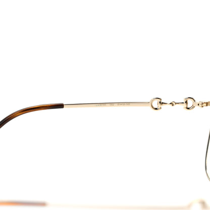 Gucci Metal Horsebit Square Sunglasses GG0879S Gold 7 of 8