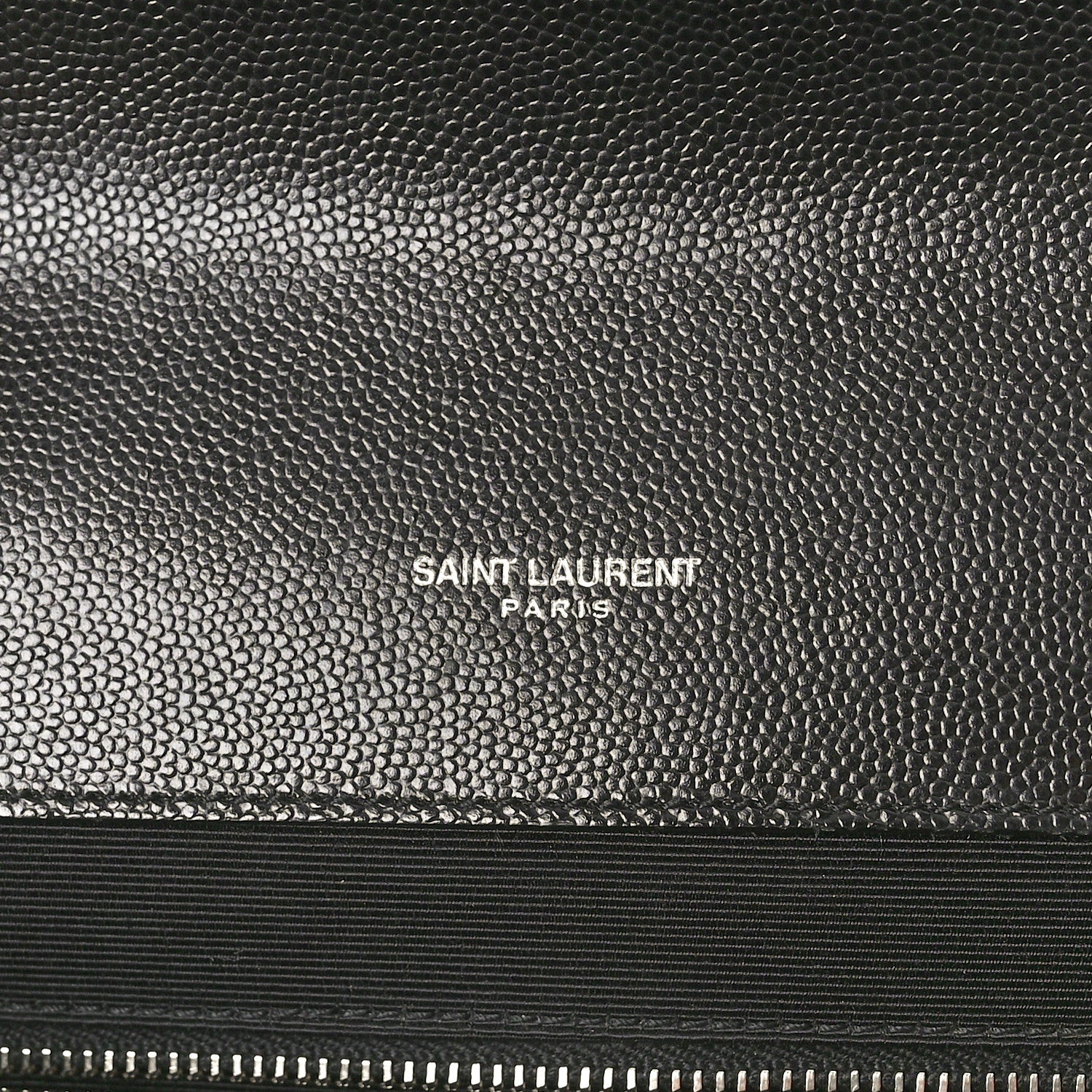 Saint Laurent Grain De Poudre Textured Mixed Matelasse Large Triquilt Monogram Satchel Black 6 of 11