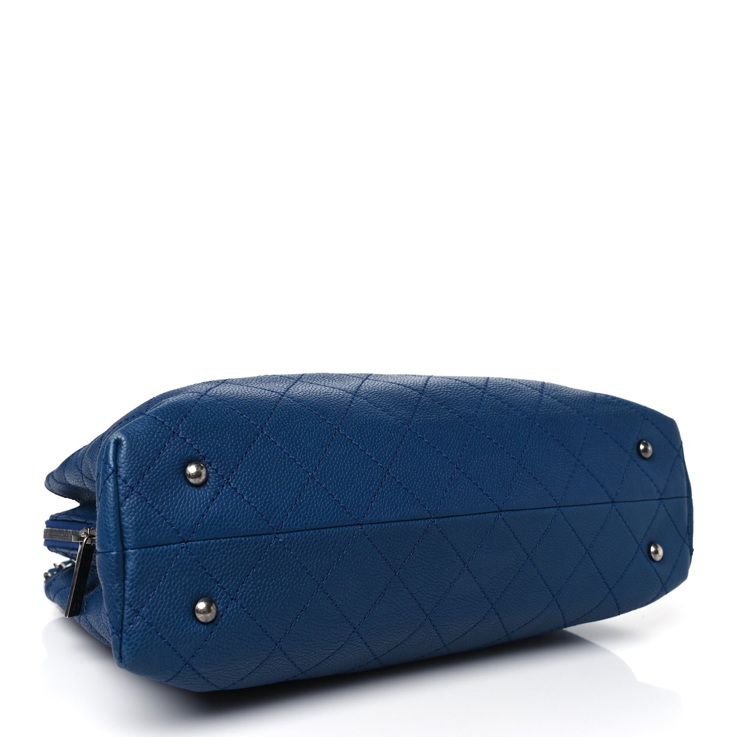 Grained Vegetal Calfskin Small Urban Shopping Tote Blue