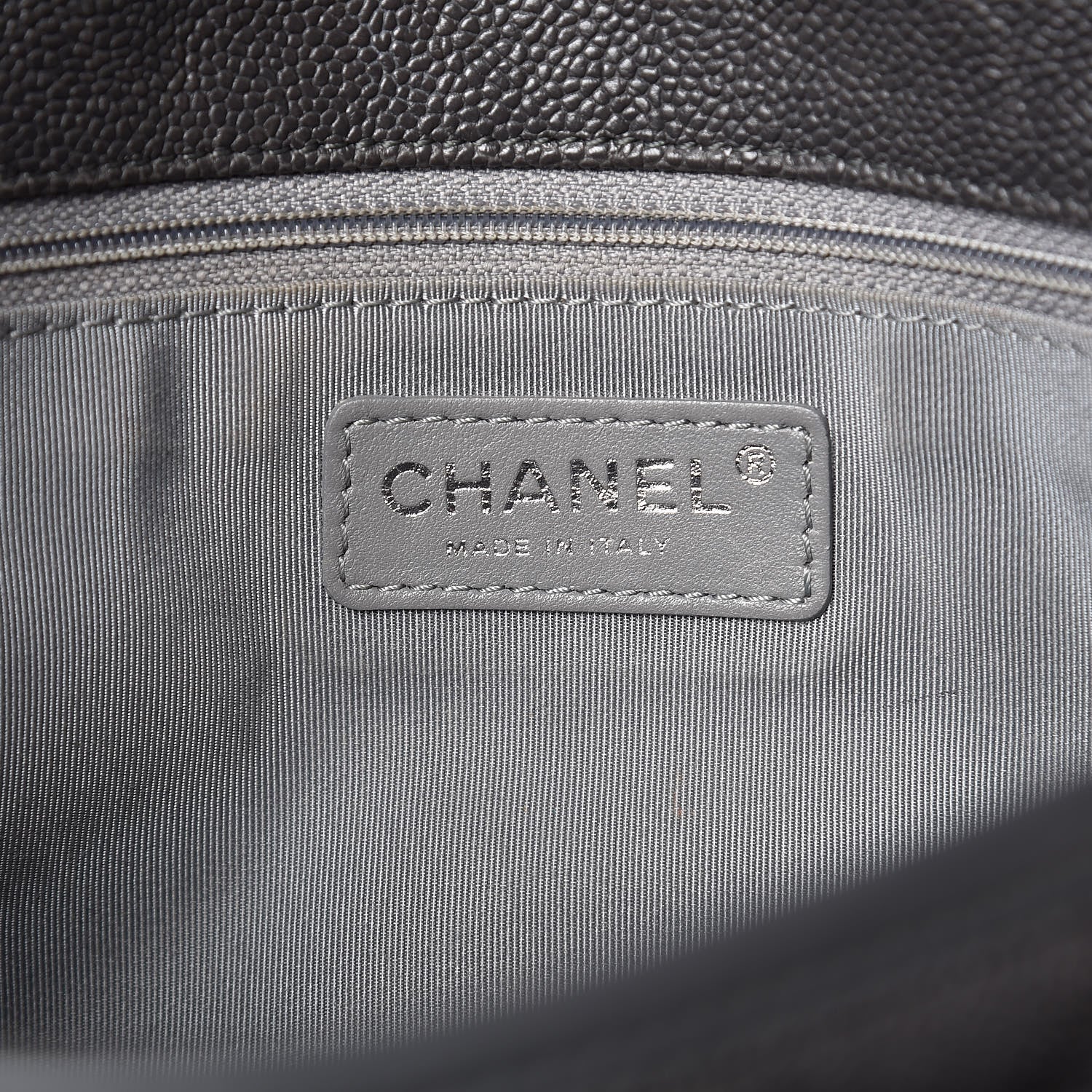 Chanel Caviar Quilted Medium French Riviera Flap Dark Grey 6 of 9