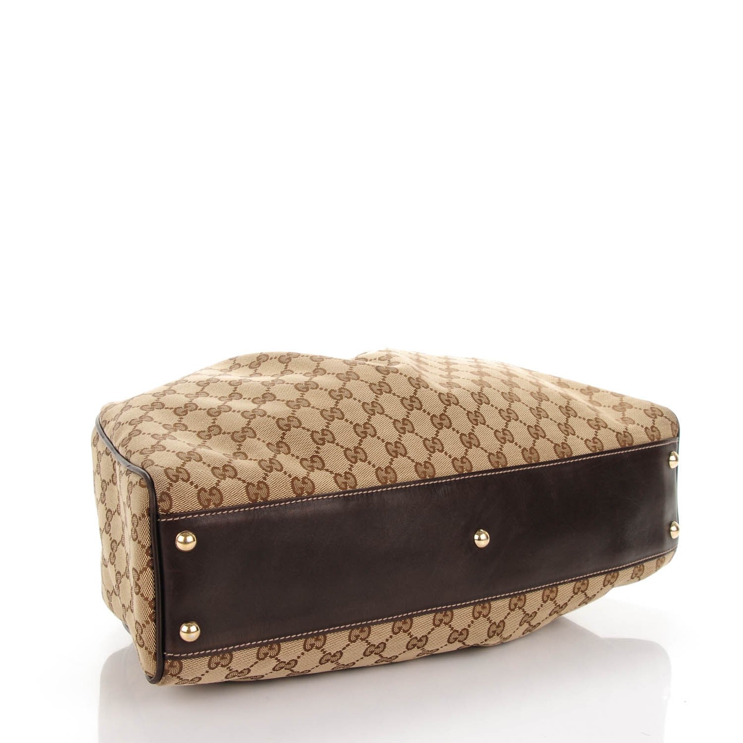 Gucci Monogram Peggy Braided Tote Dark Brown 4 of 8