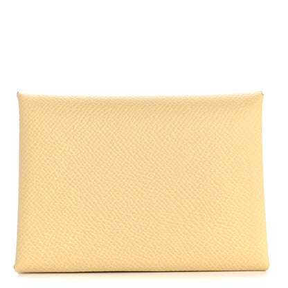 Hermes Epsom Calvi Duo Card Case Parchemin 1 of 8