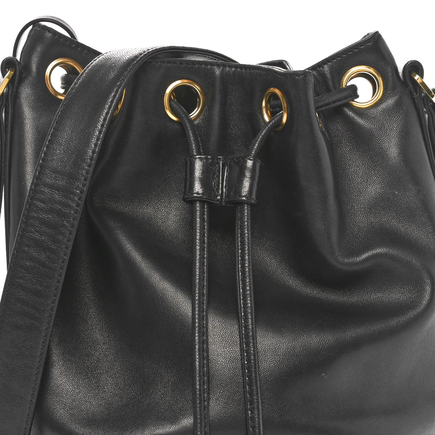 Chanel Lambskin CC Drawstring Shoulder Bag Black 9 of 11
