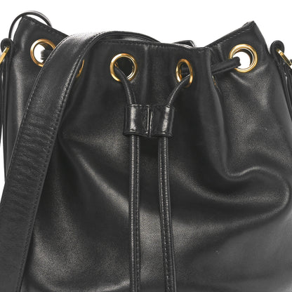 Chanel Lambskin CC Drawstring Shoulder Bag Black 9 of 11