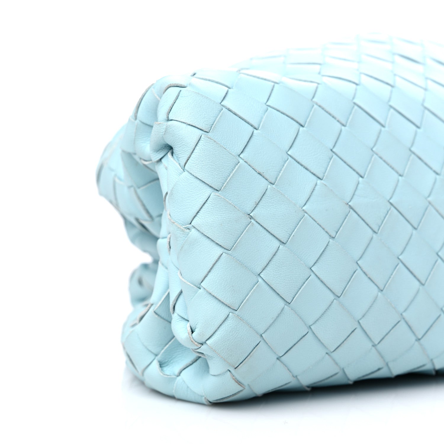 Bottega Veneta Nappa Maxi Intrecciato The Pouch Oversized Clutch Teal Washed 8 of 12